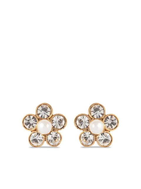 Nina Ricci Pre-Owned 1980s daisy faux-pearl earrings Gold ER024815