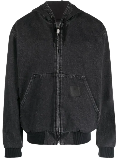 Givenchy distressed-effect cotton hooded jacket Grey BM011B5Y6P
