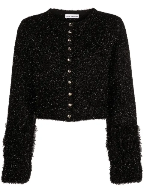 Rabanne metallic cropped cardigan Black 23HMPU219ML0249