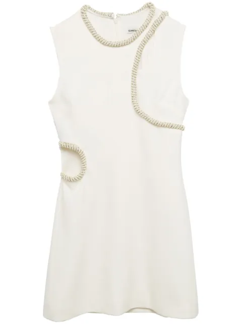 SIMKHAI Kat crystal-embellished sleeveless dress White 4231160ENATURALWHITE