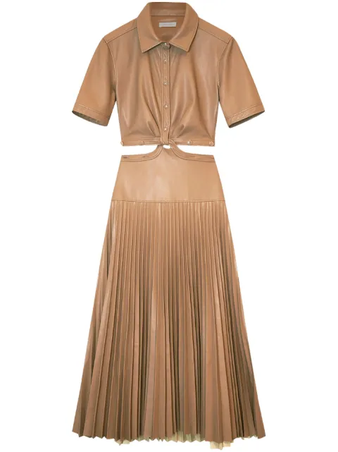 SIMKHAI Maritza cut-out detail shirtdress Brown 4231011VTHORN