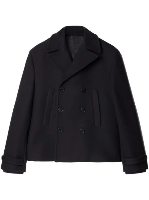 Off-White double-breasted peacoat Black OMER081F23FAB0014747