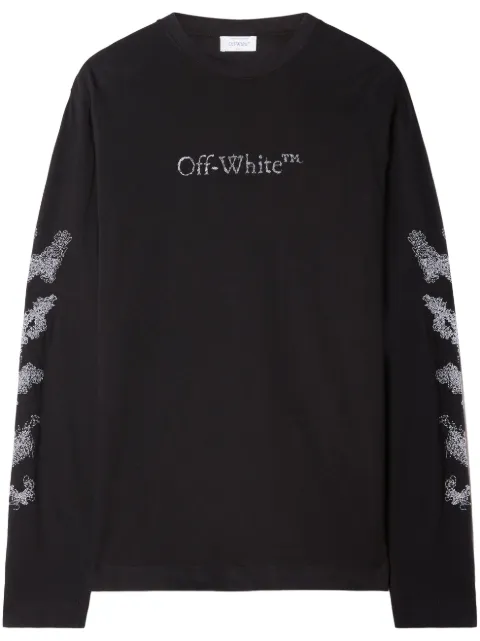 Off-White Diag-stripe logo-print T-shirt Black OMAB086F23JER0021001