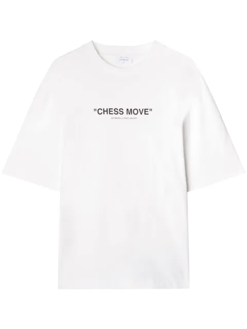 Off-White Chess Move short-sleeve T-shirt White OMAA120F23JER0150110