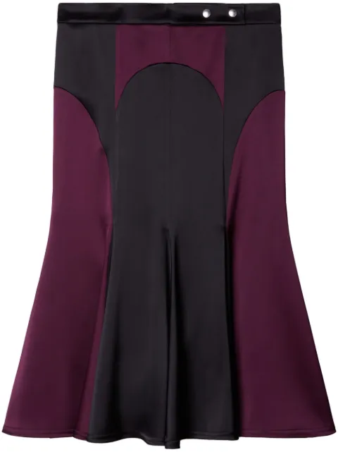 Off-White panelled satin midi skirt Black OWCW004F23FAB0011028
