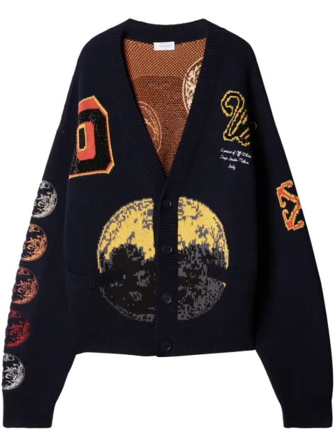 Off-White Moon Phase cardigan Blue OMHB019F23KNI0014784
