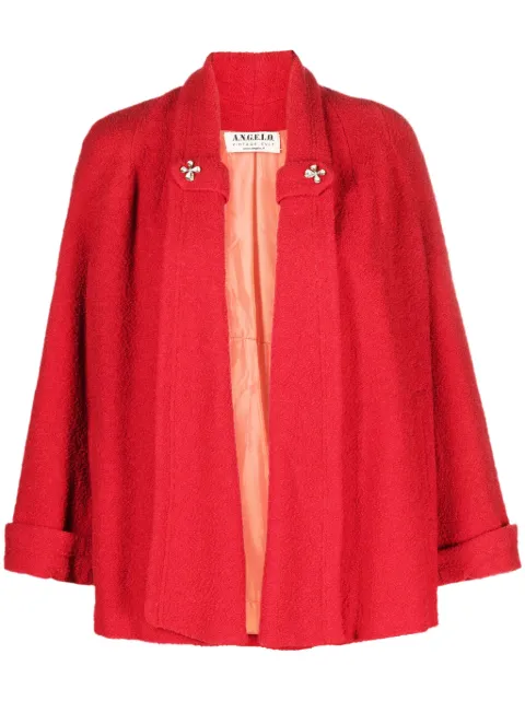 A.N.G.E.L.O. Vintage Cult 1950s brooch-detail bouclé jacket Red ANG420LF