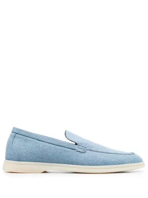 Scarosso almond-toe denim loafers Blue LUDOVICALOAFBLUDENI