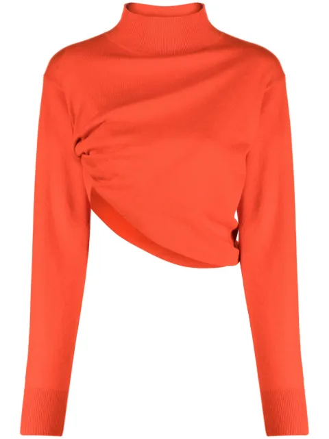 The Row Callan long-sleeve cashmere top Red 7135F377