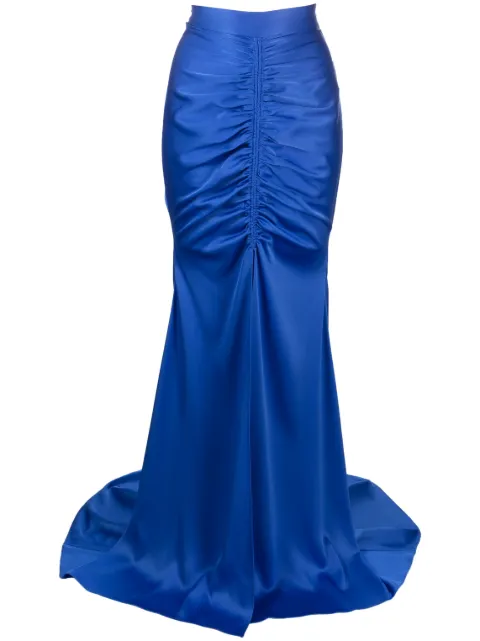 Alex Perry draped train skirt Blue S151