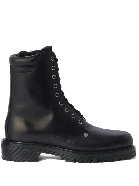 Off-White Diag-sole lace-up combat boots Black OMID025F23LEA0011010