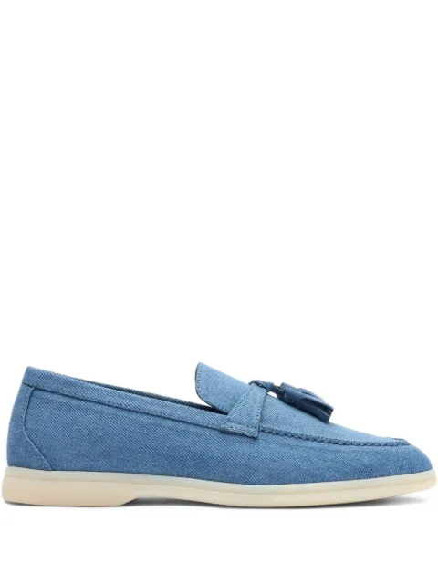 Scarosso Leandra tassel denim loafers Blue LEANDRALOAFBLUDENI