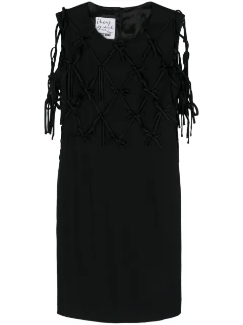 Moschino Pre-Owned 2000s bow-detail cady midi dress Black MOS600SA