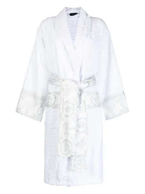 Versace Medusa-print logo-jacquard robe White ZACJ00008ZCOSP0525W380