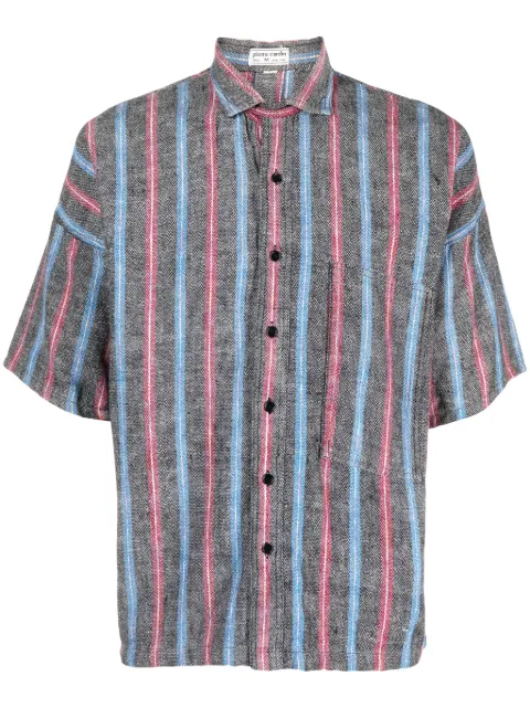 Pierre Cardin Pre-Owned 1980 striped cotton polo shirt Red PCARD250RI