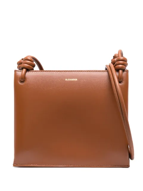 Jil Sander Giro logo-embossed shoulder bag Brown J07WG0024P4841