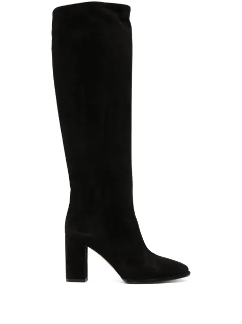 Le Silla Elsa 85mm suede boots Black 7074T080R3XLPOW