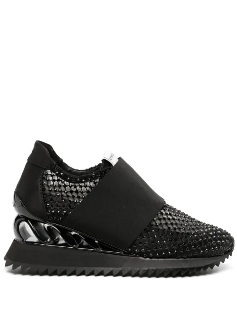 Le Silla Gilda rhinestone-embellished sneakers Black 6885A040L3PPSAS