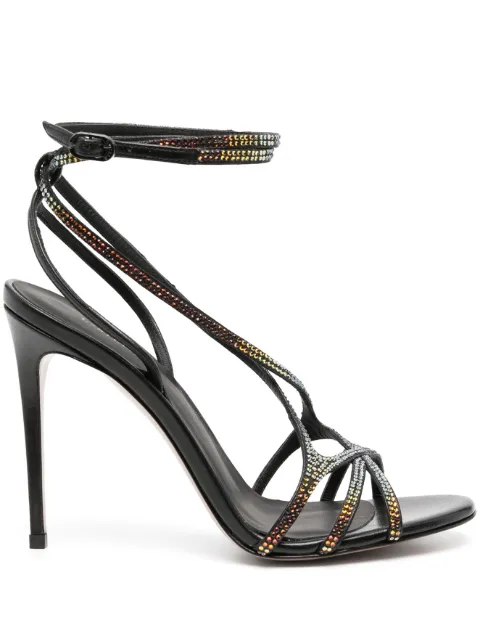 Le Silla Belen 105mm rhinestone-embellished sandals Black 8512S100R1PPBUR
