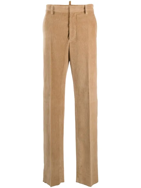 DSQUARED2 straight-leg corduroy trousers Neutrals S74KB0794S78131