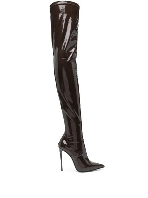 Le Silla Eva 120mm thigh-high boots Brown 2145R100R1PPPOL