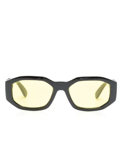 Versace Eyewear Medusa Biggie rectangle-frame sunglasses Black VE4361GB185