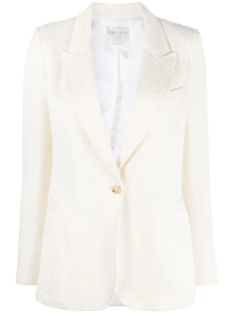 Forte Forte single-breasted button-fastening blazer White 11027MYJACKET