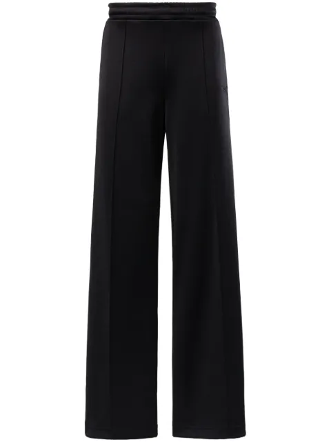Reebok LTD wide-leg cotton-blend track pants Black RWCJ001C99FAB0011000