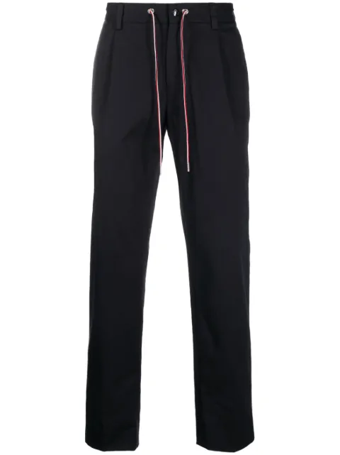 Moncler drawstring-waist straight-leg trousers Blue I20912A0001854A1U