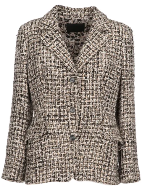 Prada Pre-Owned 2000 tweed single-breasted blazer Brown PRA480XF