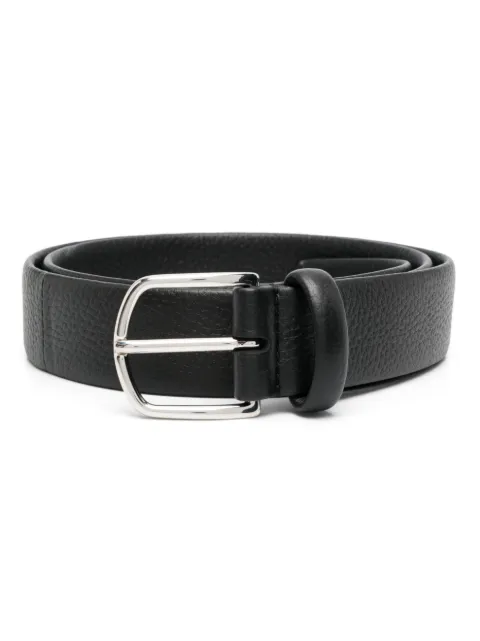 Canali engraved-logo buckle belt Black 50CKF00408