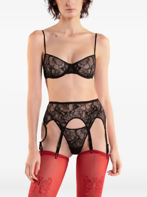 Zhilyova Tara lace-embellished bra Black 217010401