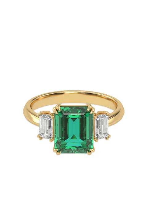 VEYNOU 14kt recycled yellow gold Eden emerald and diamond ring Gold 0123214502