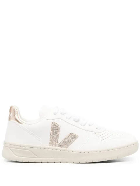 VEJA V10 metallic leather sneakers White VX0502935
