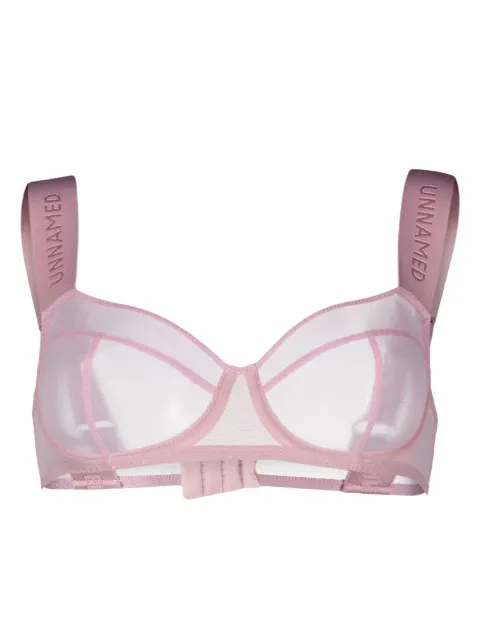 Zhilyova logo-strap balconette bra Pink 171010215