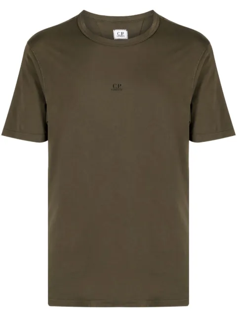 C.P. Company logo-print cotton T-shirt Brown 15CMTS107A005431G683005431G