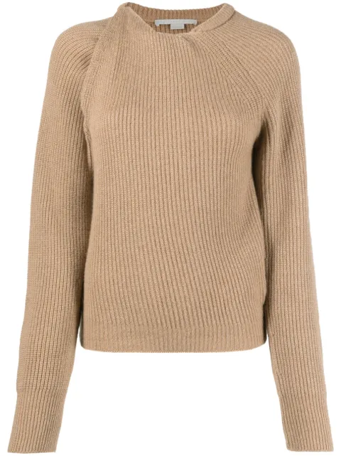 Stella McCartney knot-detail knitted jumper Brown 6K04703S2418