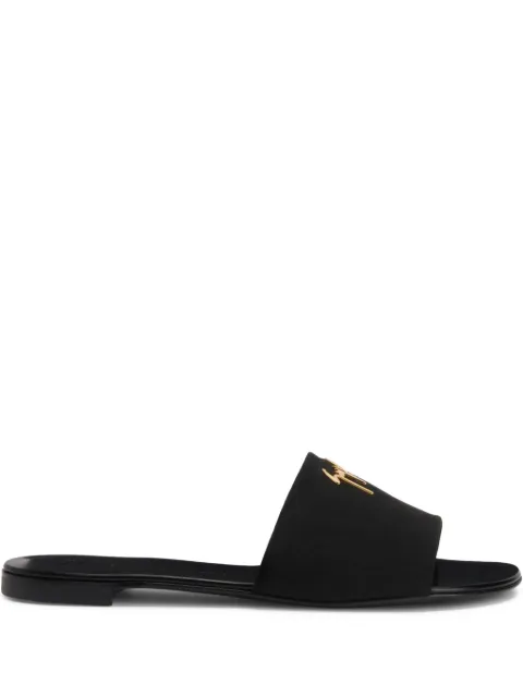 Giuseppe Zanotti logo-plaque mules Black I000080K16