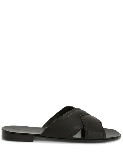 Giuseppe Zanotti Flavio criss-cross leather sandals Black IU10061K09