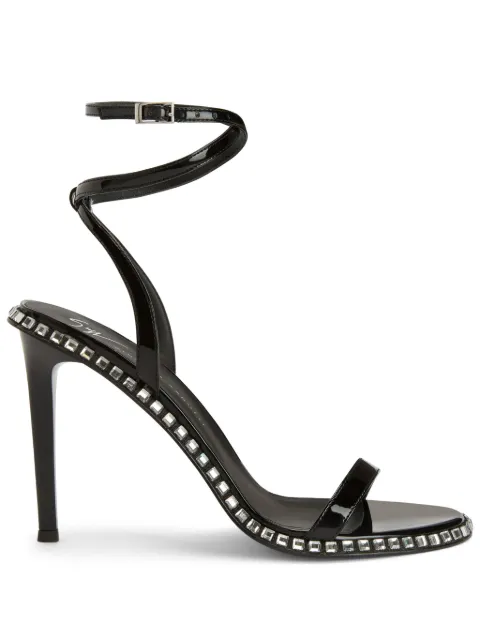 Giuseppe Zanotti Bellatriks 105mm leather sandals Black E200071001