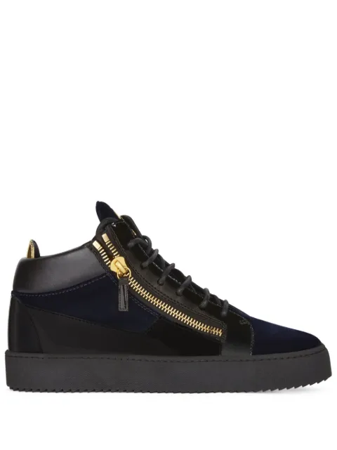 Giuseppe Zanotti Kriss velvet mid-top sneakers Blue RU00061002