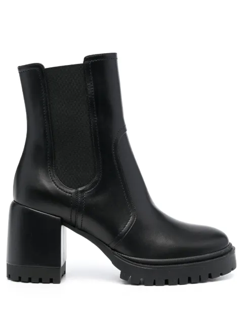 Casadei Nancy 75mm block-heel leather boots Black 1R343Z0701LOVEC