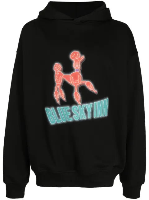 BLUE SKY INN logo-print cotton hoodie Black BS2302HO014