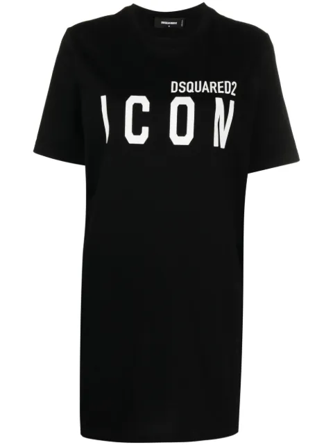 DSQUARED2 logo-print cotton T-shirt dress Black S80CT0026S23009