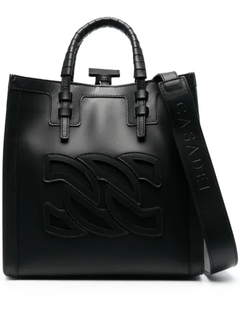 Casadei logo-patch tote bag Black 3W383W0000LOVEC