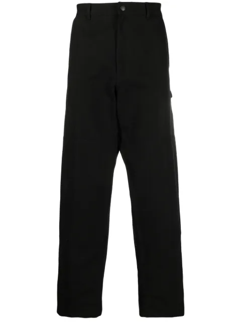 Moncler logo-embroidered cotton track pants Black I20912A0002559784
