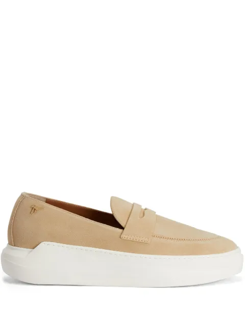 Giuseppe Zanotti Conley Glam velour loafers Neutrals EU30029003