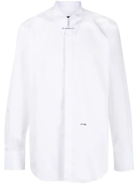 DSQUARED2 logo-print cotton shirt White S74DM0761S36275