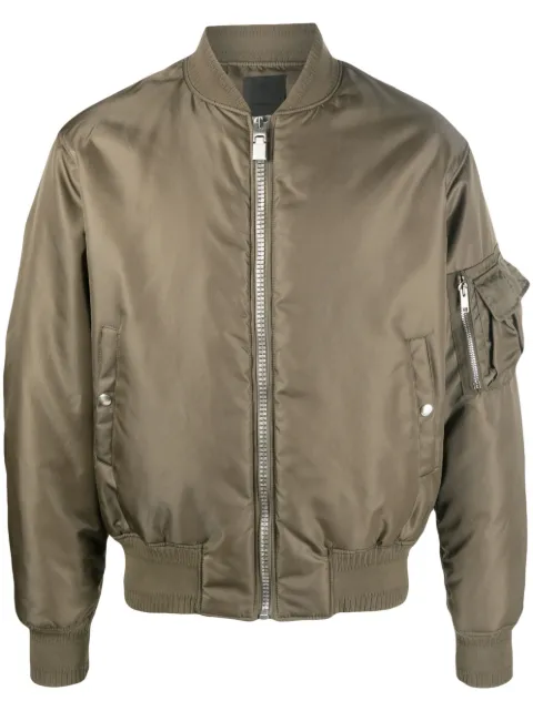 Givenchy satin zip-up bomber jacket Green BM012F14JD