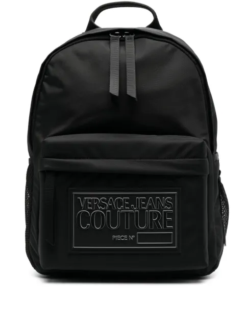 Versace Jeans Couture logo-patch backpack Black 75YA4B60ZS932